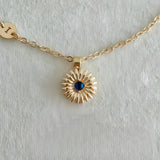 DECEMBER FLOWER ROTATING FLOWER LUCKY NECKLACE_CWMM3886