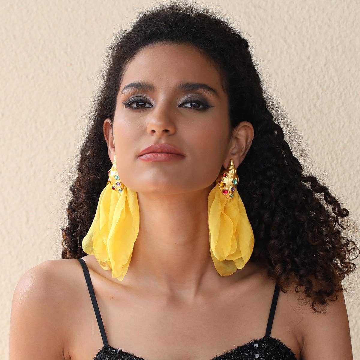 HANDMADE FLORAL SEASHELL EARRINGS BEACH STYLE_CWMM6185