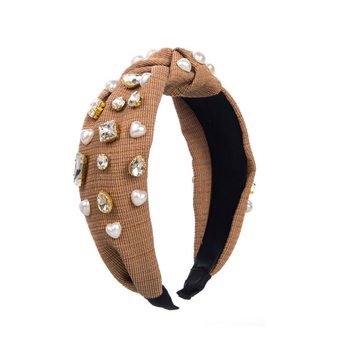 DIAMOND AND PEARL WIDE HEADBAND_CWAHA2137