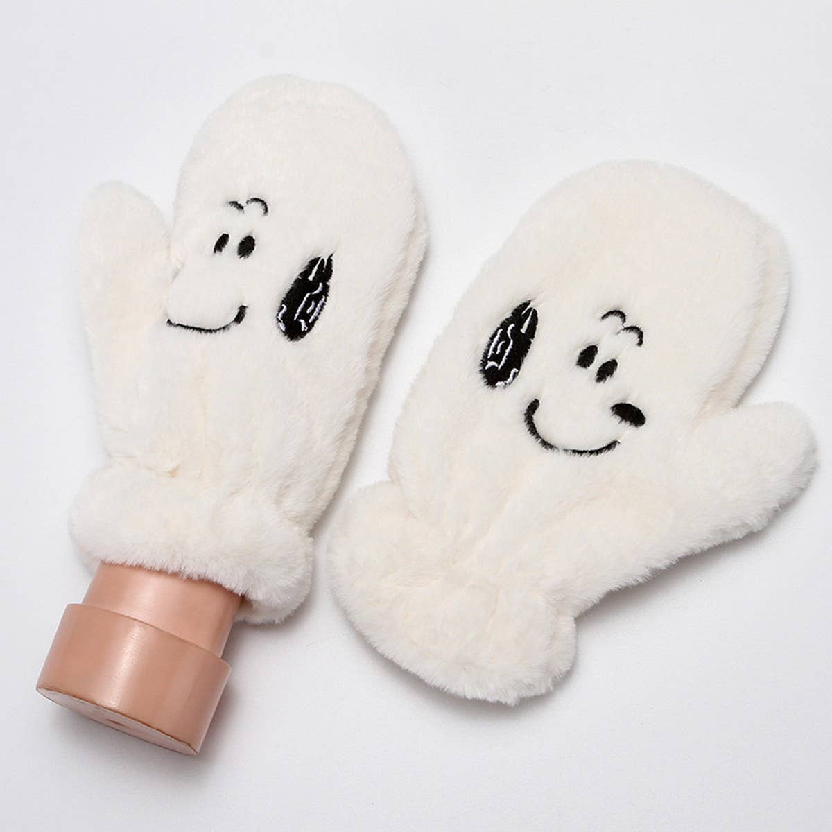 CARTOON WINTER THICK PLUSH HOOP NECK GLOVES_CWAG0272