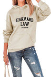 Women Harvard Printing Hooded Long Sweatshirt_Cwohol0320