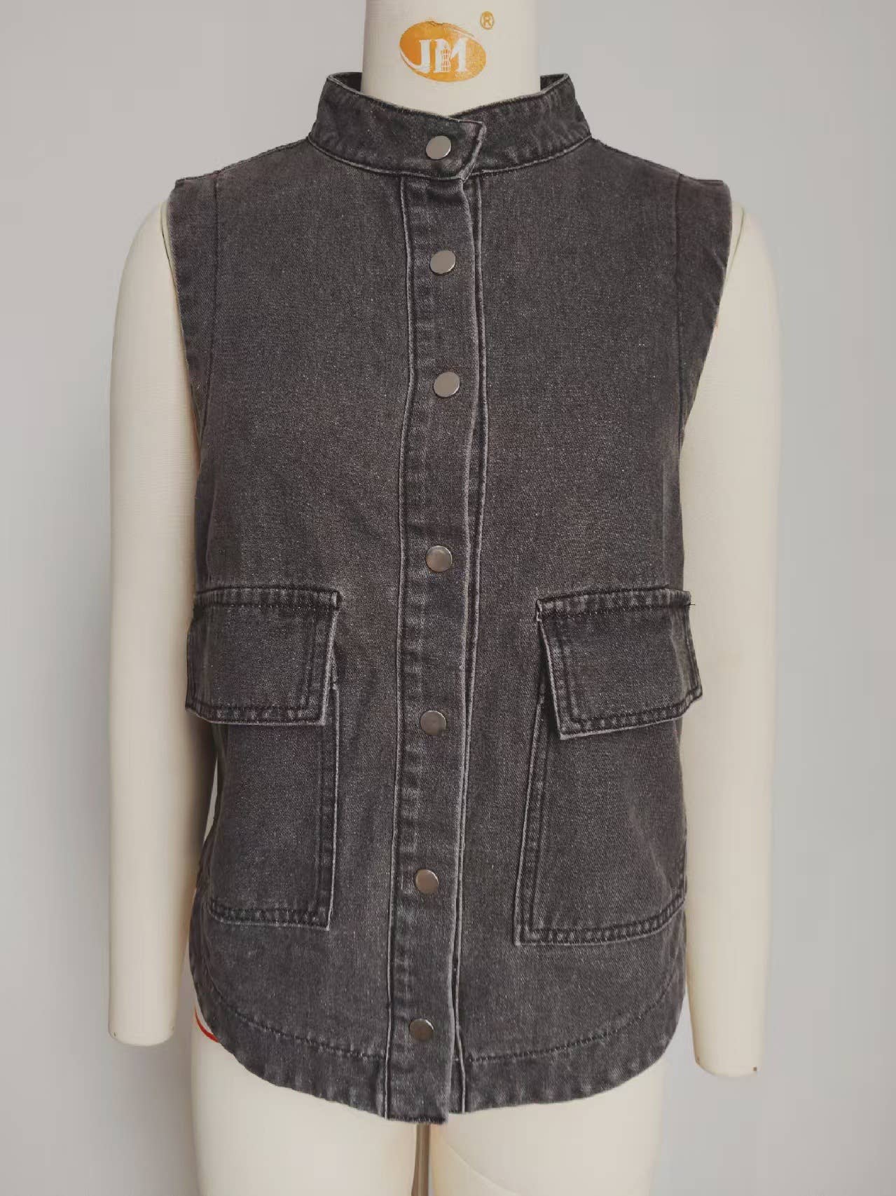 Washed Casual Loose Denim Vest Jacket