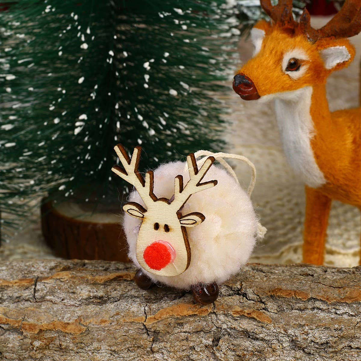 Wool Felt Cartoon Deer Pendant Christmas Decoration_Cwmm2926