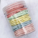 100PCS MULTI COLORED ELASTICS HAIR TIES SCRUNCHIES_CWAHA0136