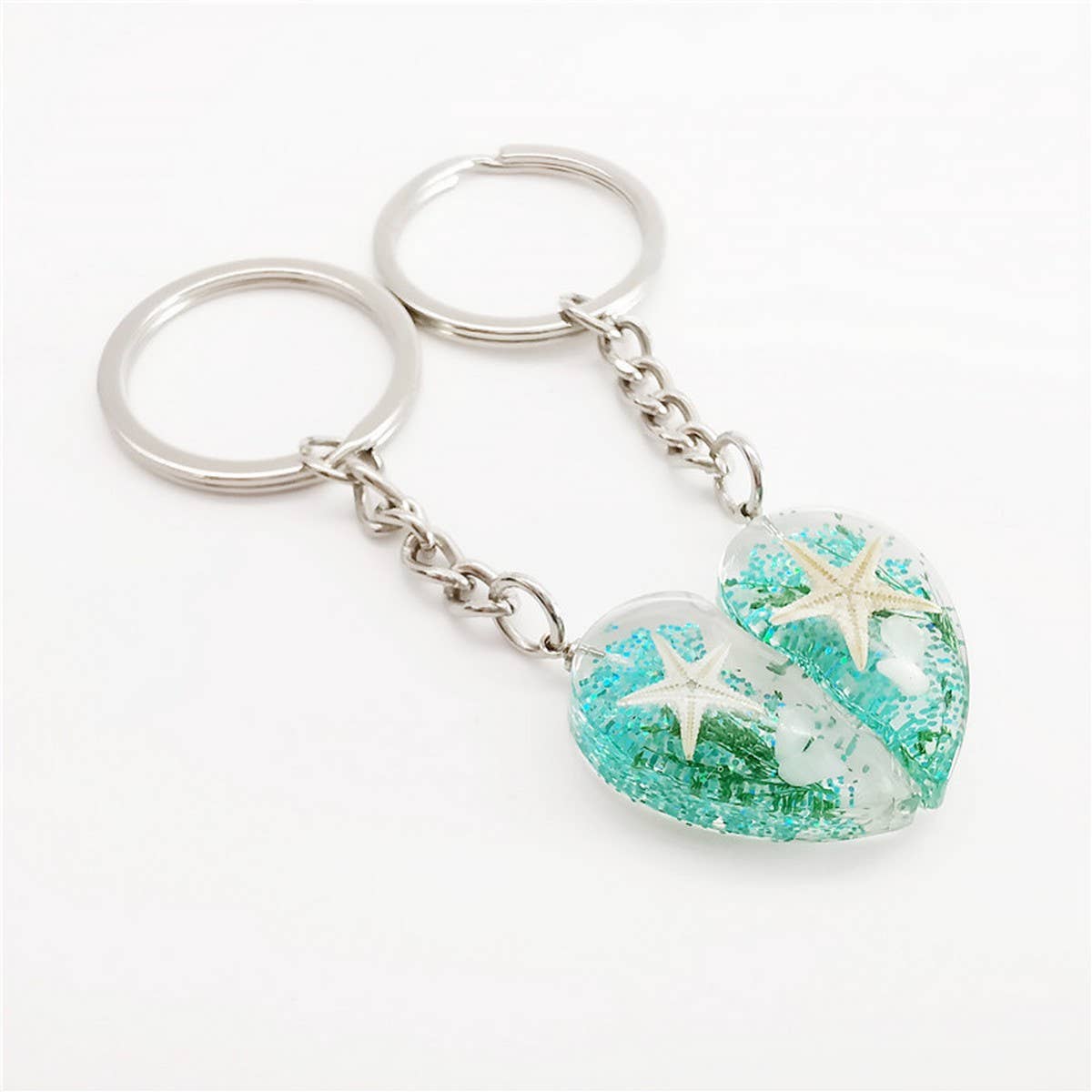 CREATIVE NEW COUPLE STARFISH KEYCHAIN PENDANT_CWMM3715
