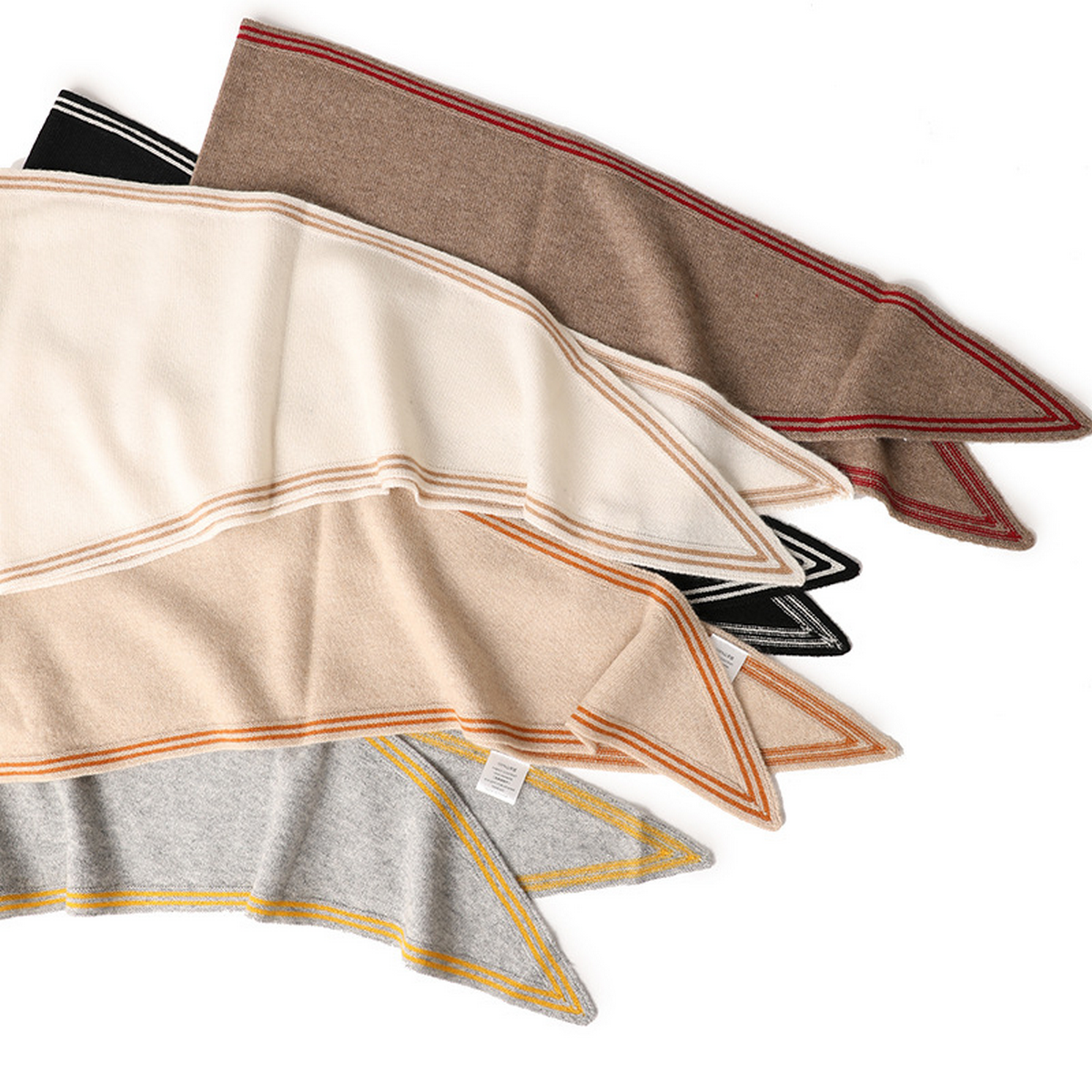 LIGHTWEIGHT KNIT WRAP SOFT TRIANGLE NECK SCARF_CWASC2704