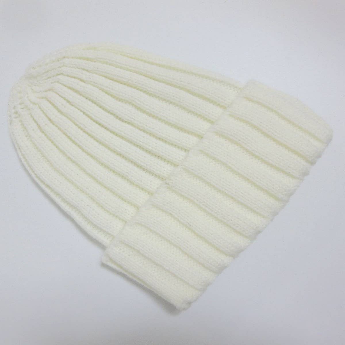 Cwah04351_Kids Solid Color Knit Beanie Hat Winter