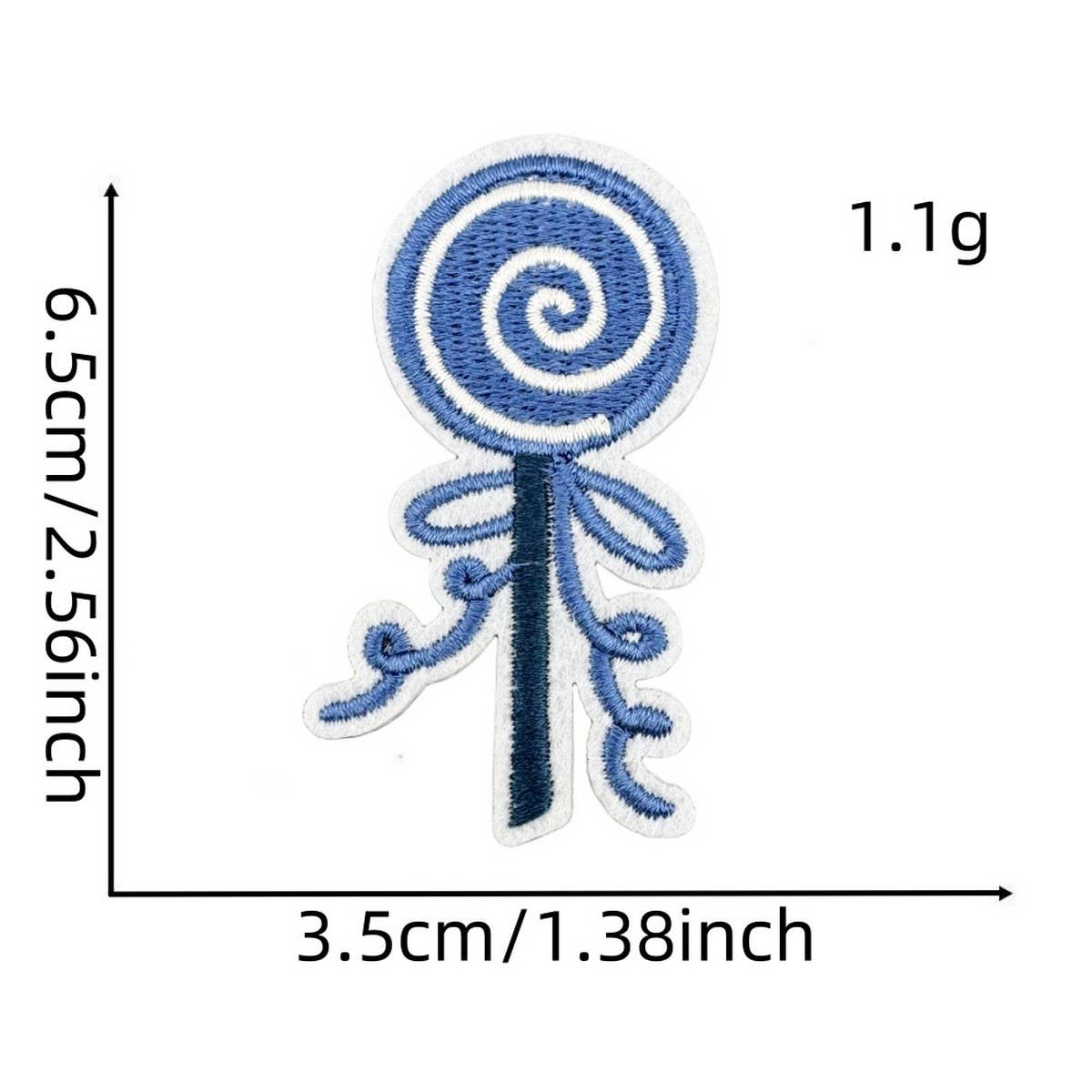 Winter Blue Christmas Graffiti Embroidered Patch_Cwmm4028