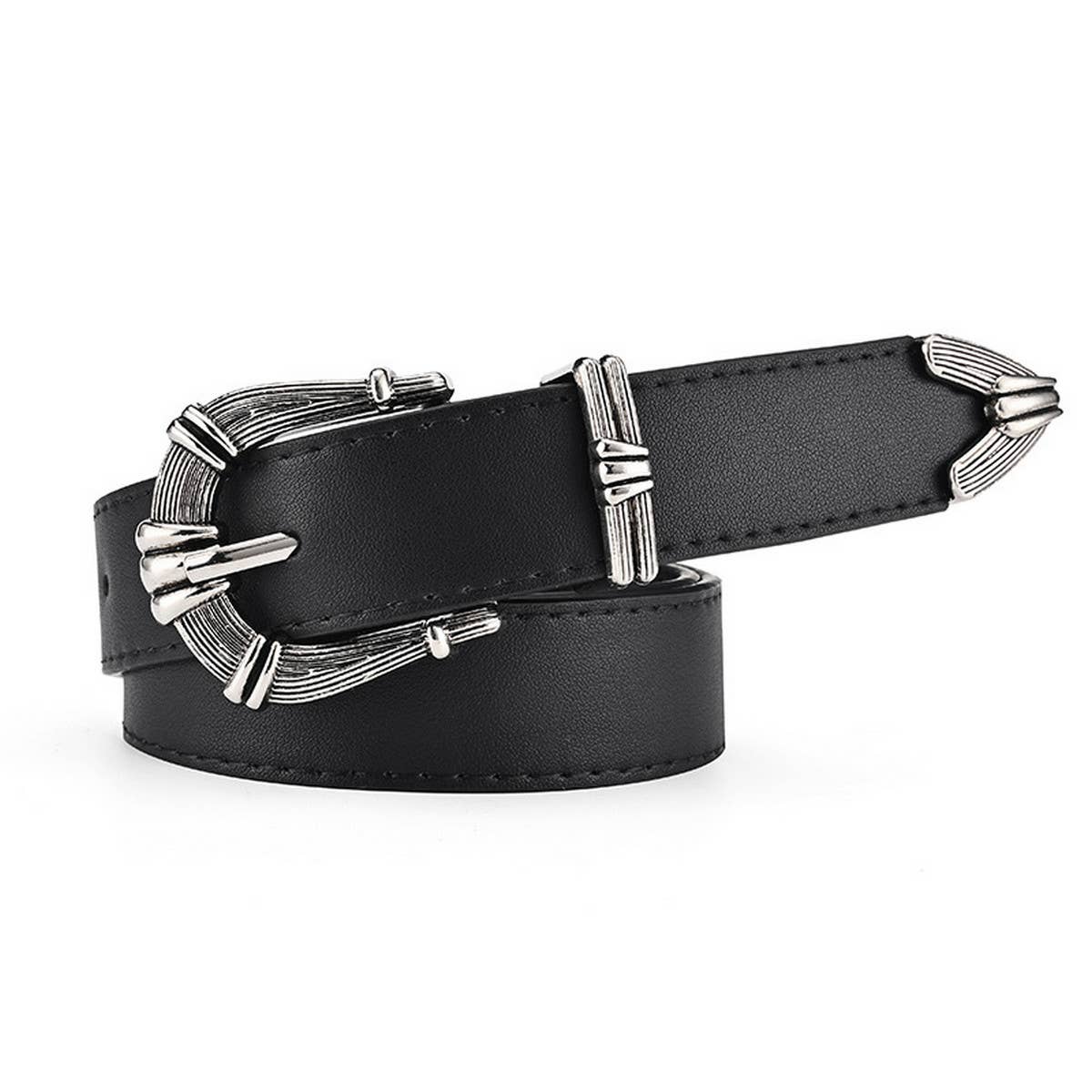 Women Trendy Belt With Gun Buckle_Cwabe0367