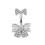 BEST SELLING COPPER BOW ZIRCON BELLY BUTTON RING_CWMM9462