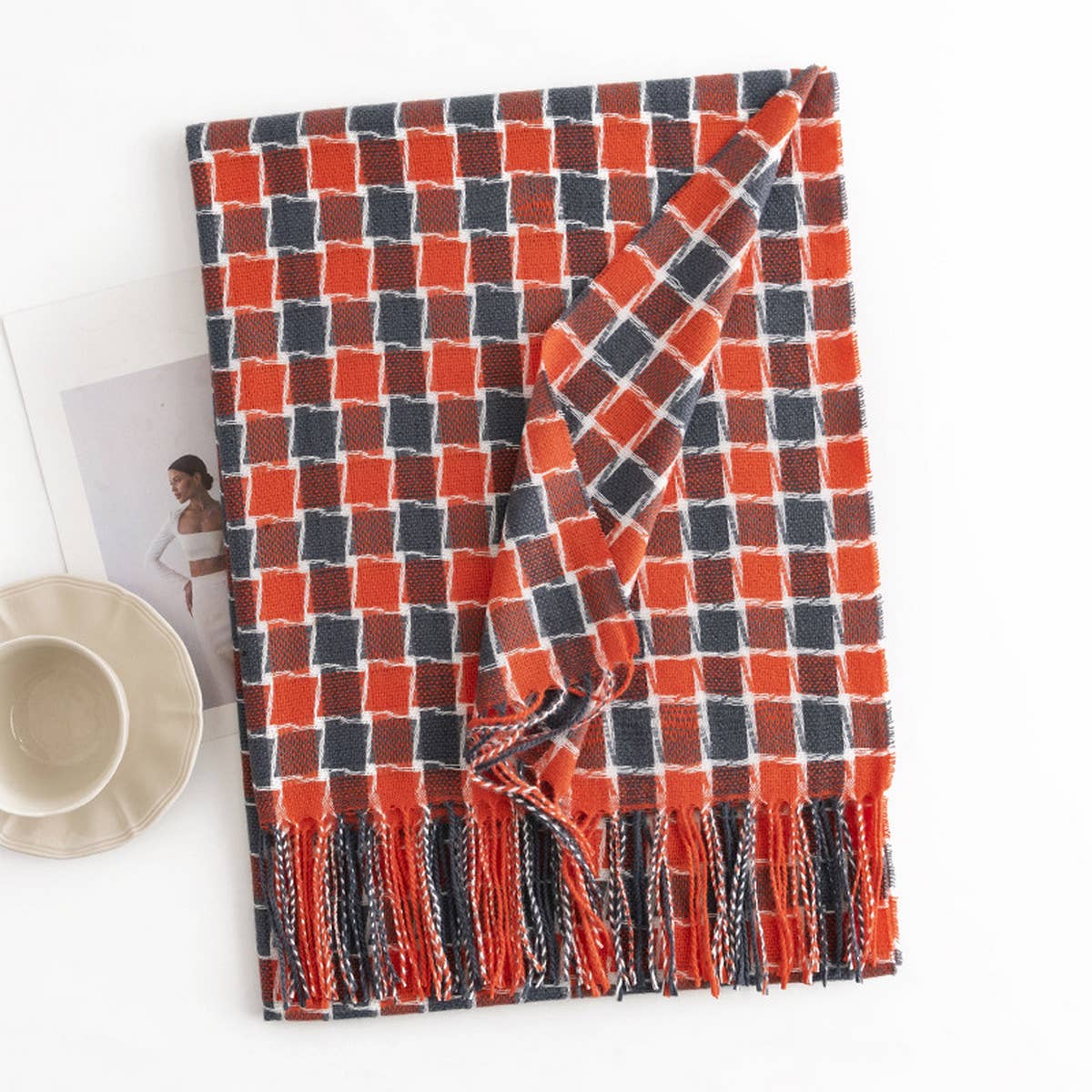 Fashionable British Plaid Scarf_Cwasc1012