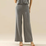 Women Solid Color Baggy Wide Leg Pants_Cwblp397