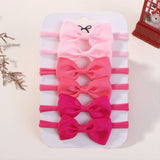 KIDS BOW HEADBAND SET ELASTIC NYLON NO MARKS_CWAHA6720