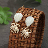 SIMPLE AND STYLISH WHITE SHELL EARRINGS_CWMM4331
