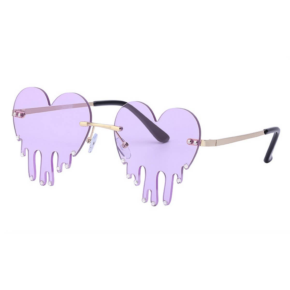 FASHIONABLE DIAMOND MELTING HEART SUNGLASSES_CWASG0709