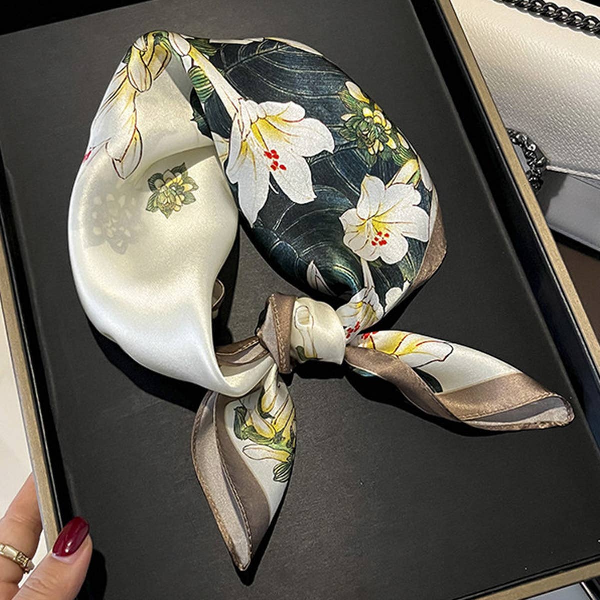 SILK SCARF FOR WOMEN VERSATILE SPRING SUMMER_CWASC0543