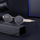 IRREGULAR METAL SUNGLASSES WITH WIDE TEMPLES_CWASG0594