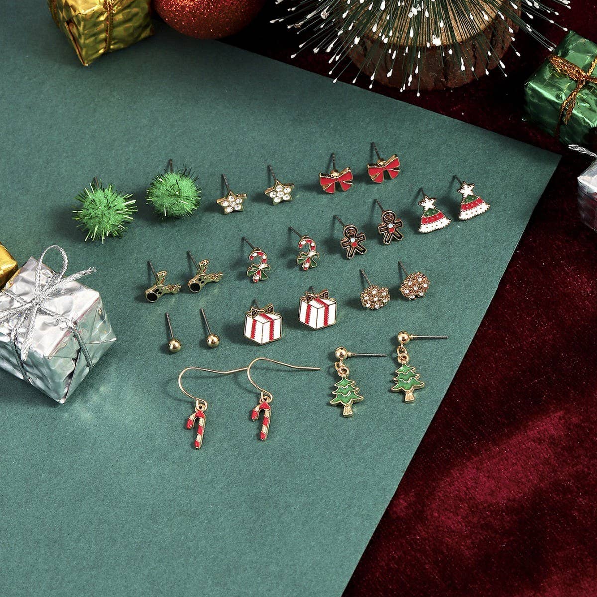 CREATIVE PENDANT DESIGN CHRISTMAS EARRINGS SET_CWMM2626