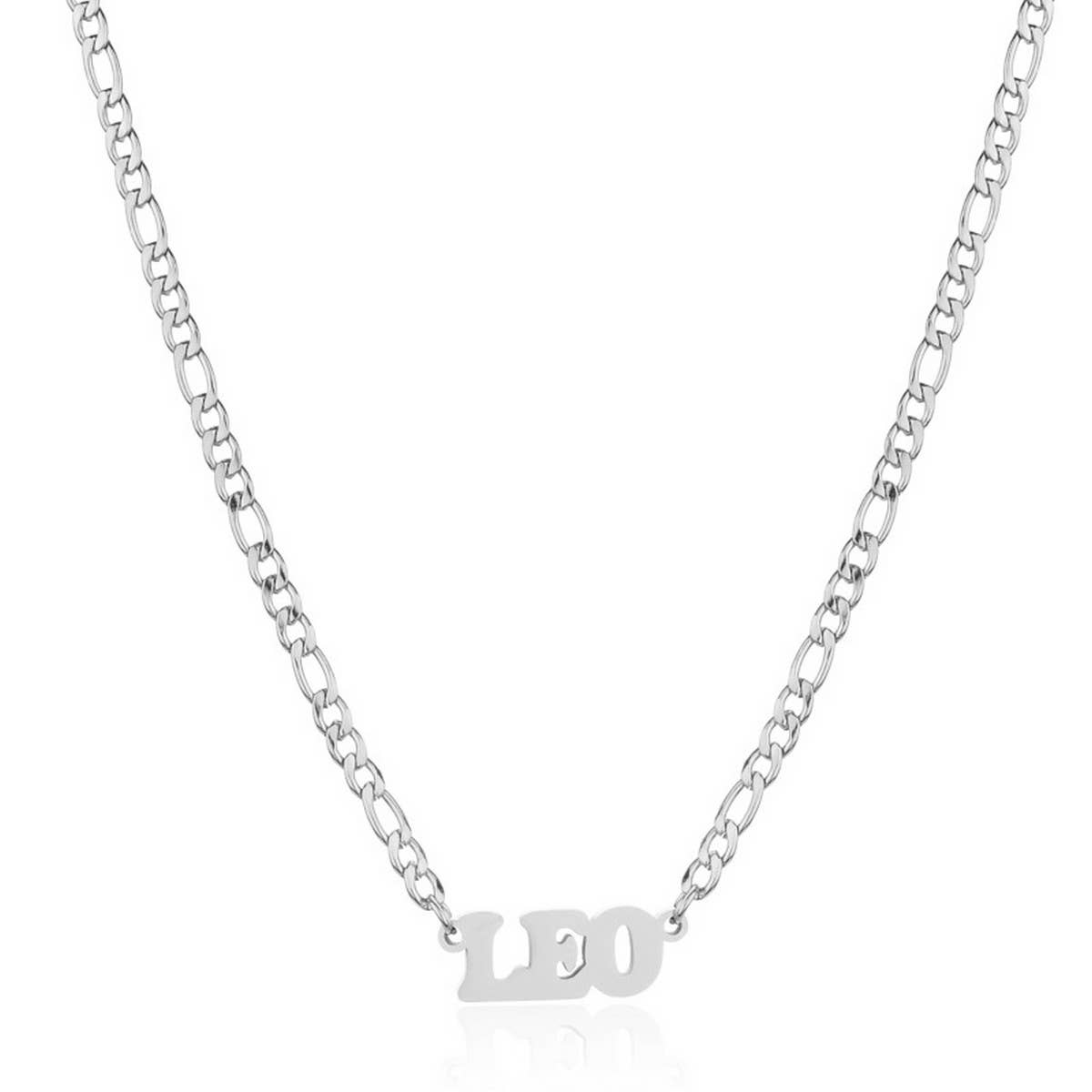 SIMPLE TWELVE ZODIAC STAINLESS STEEL GOLD NECKLACE_CWMM2726