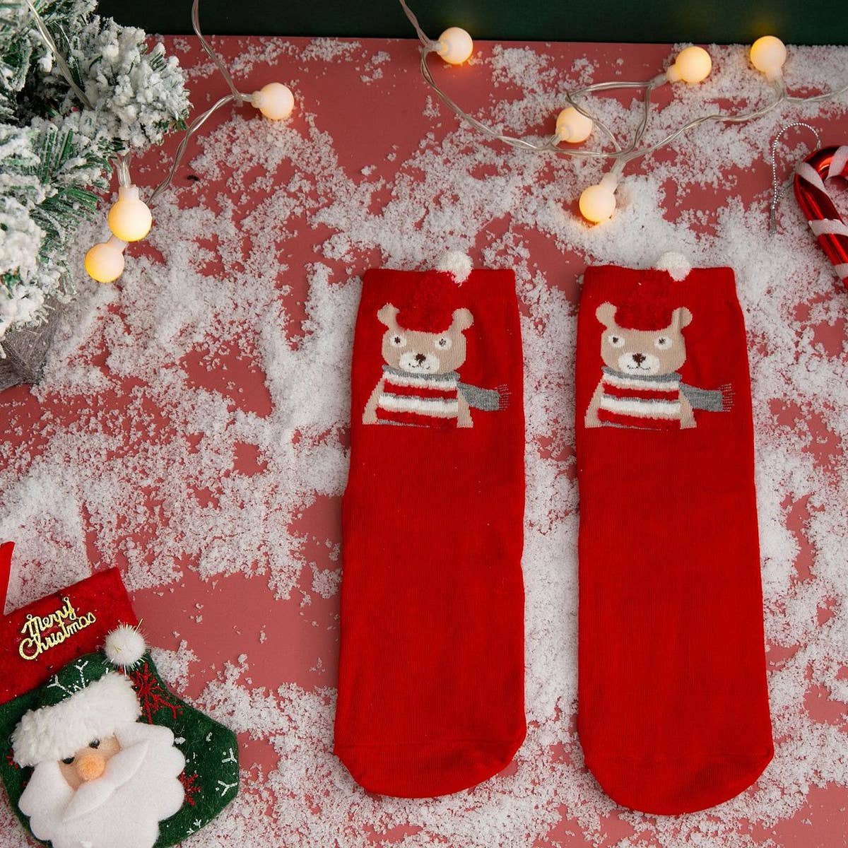 CHRISTMAS SOCKS ELK OLD MAN SOCKS_CWMS0625