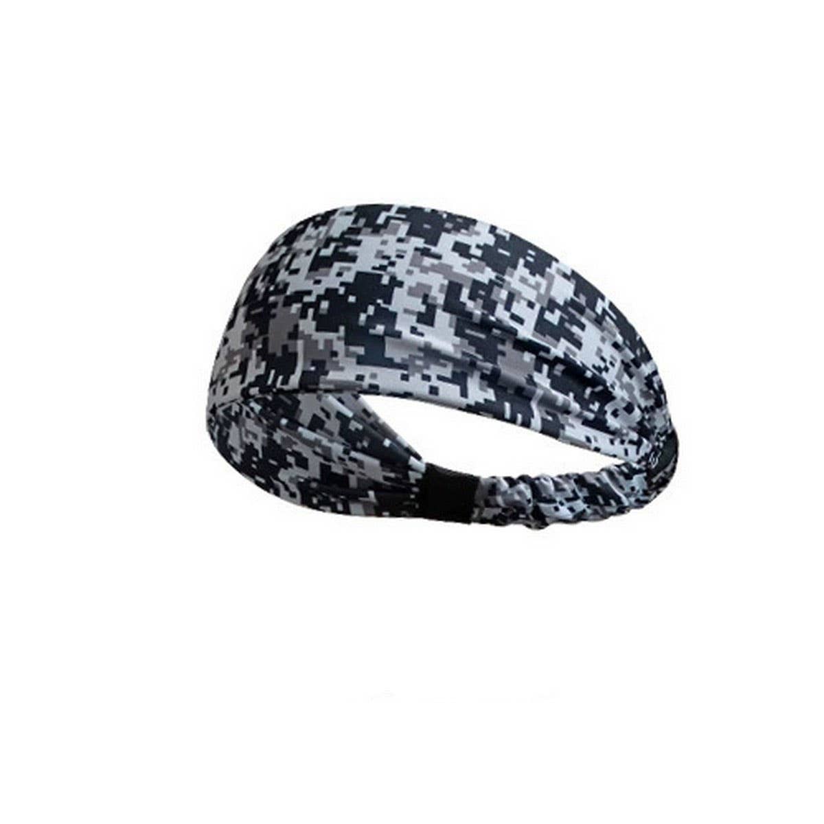 Wide Printed Sports Headband For Yoga Workouts_Cwmm7949
