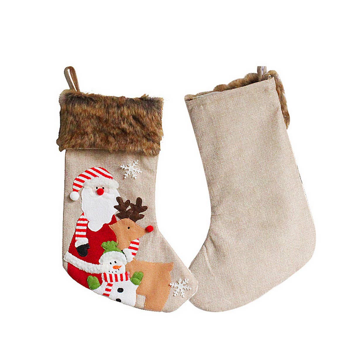 PLUSH EMBROIDERED CHRISTMAS STOCKING CANDY BAG_CWMS1449