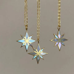 NATURAL ABALONE SHELL PATCH CLAVICLE NECKLACE_CWMM3907