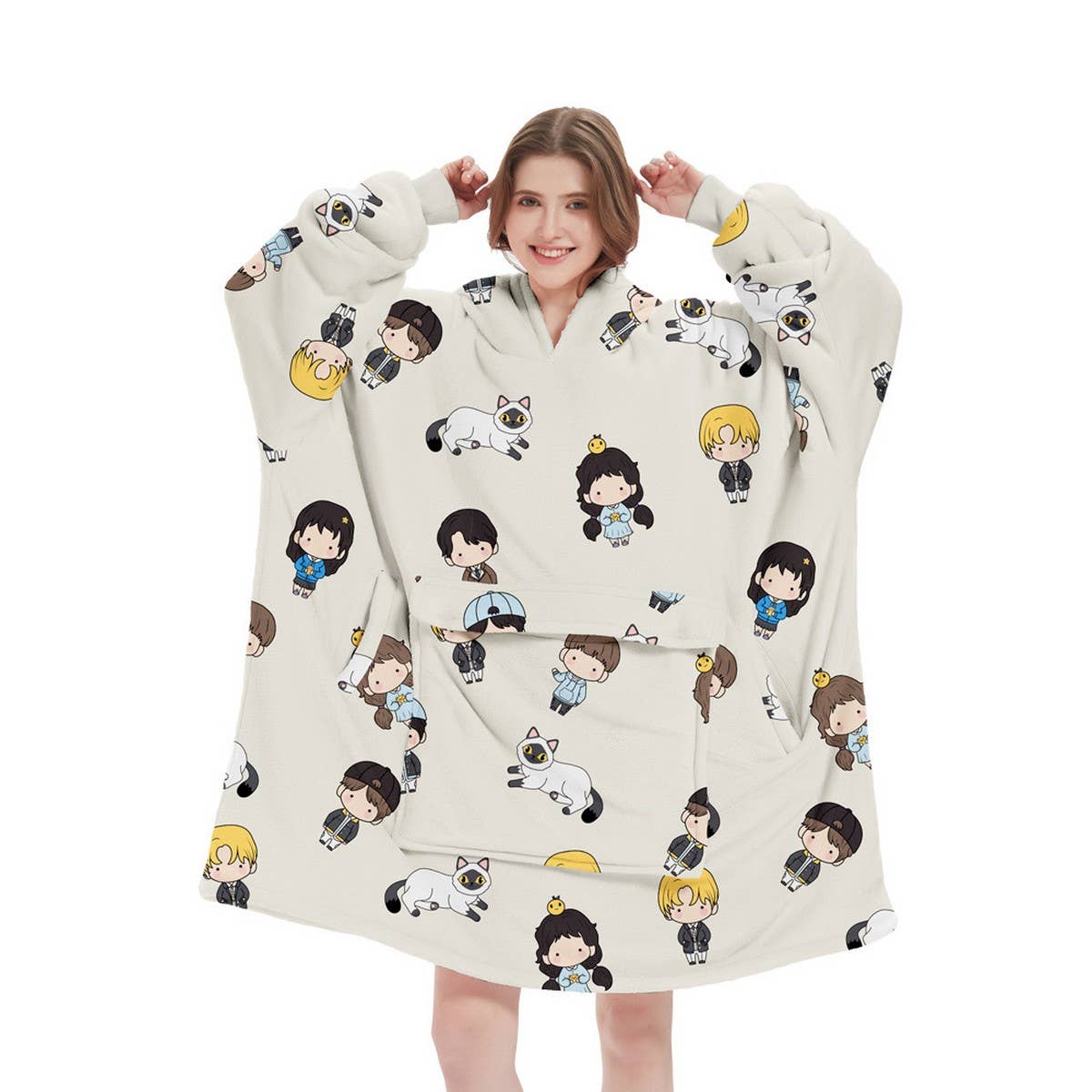 PULLOVER HOODIE BLANKET FOR OUTDOOR TV LOUNGING_CWAHA6526