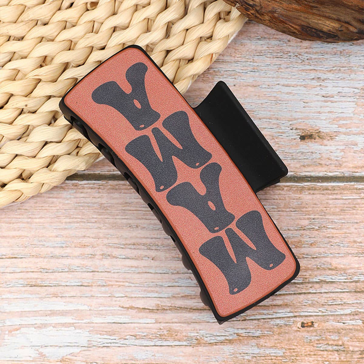 SUNFLOWER RETRO LETTERS WESTERN HAIR CLAW CLIPS_CWASC1623