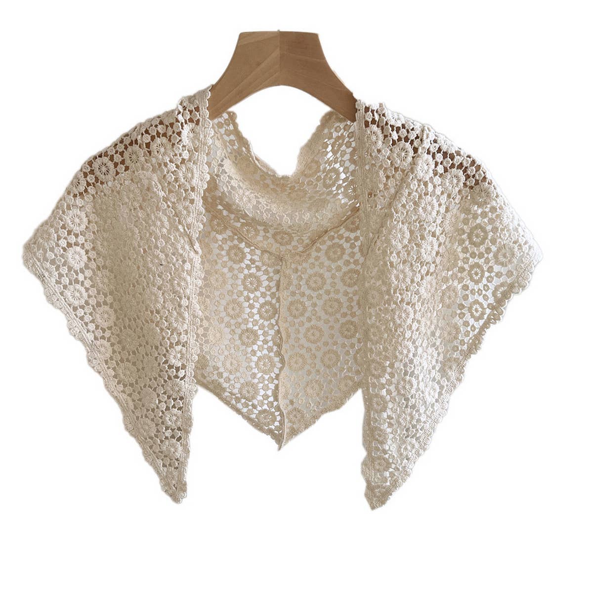 BOHO COTTON TRIANGLE SCARF SUMMER NECK WRAP_CWASC0842