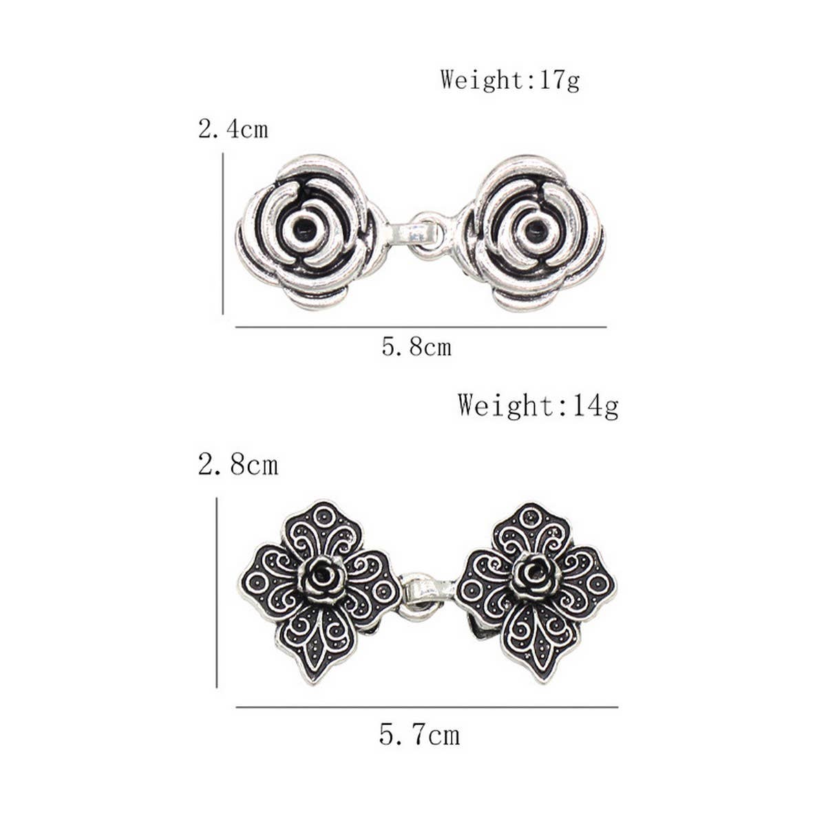NEW BUCKLE ROSE LEAF RETRO SHAWL CLIP FIXED_CWMM2206
