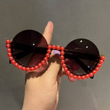 FASHIONABLE ROUND HALF FRAME SMALL SUNGLASSES_CWASG0782