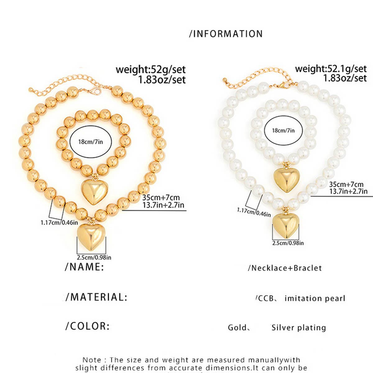 IMITATION PEARL HEART SHAPED PENDANT NECKLACE_CWAJE1166