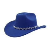 New Wool Fedora Cowboy Hat Western Ethnic Style_Cwah04460