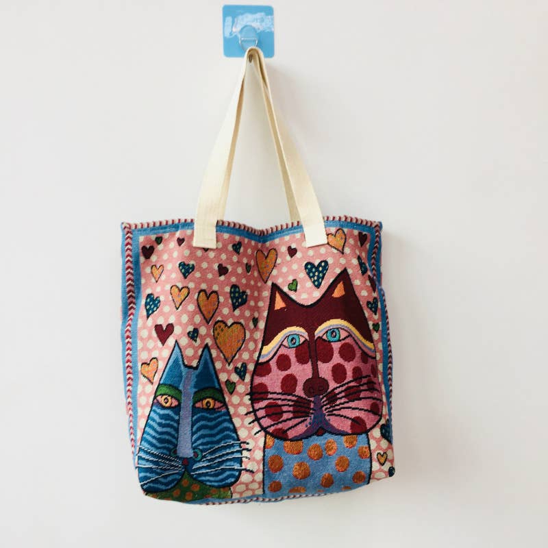 Cat Cat Cloth Bag Horizontal Single-Shoulder Bag