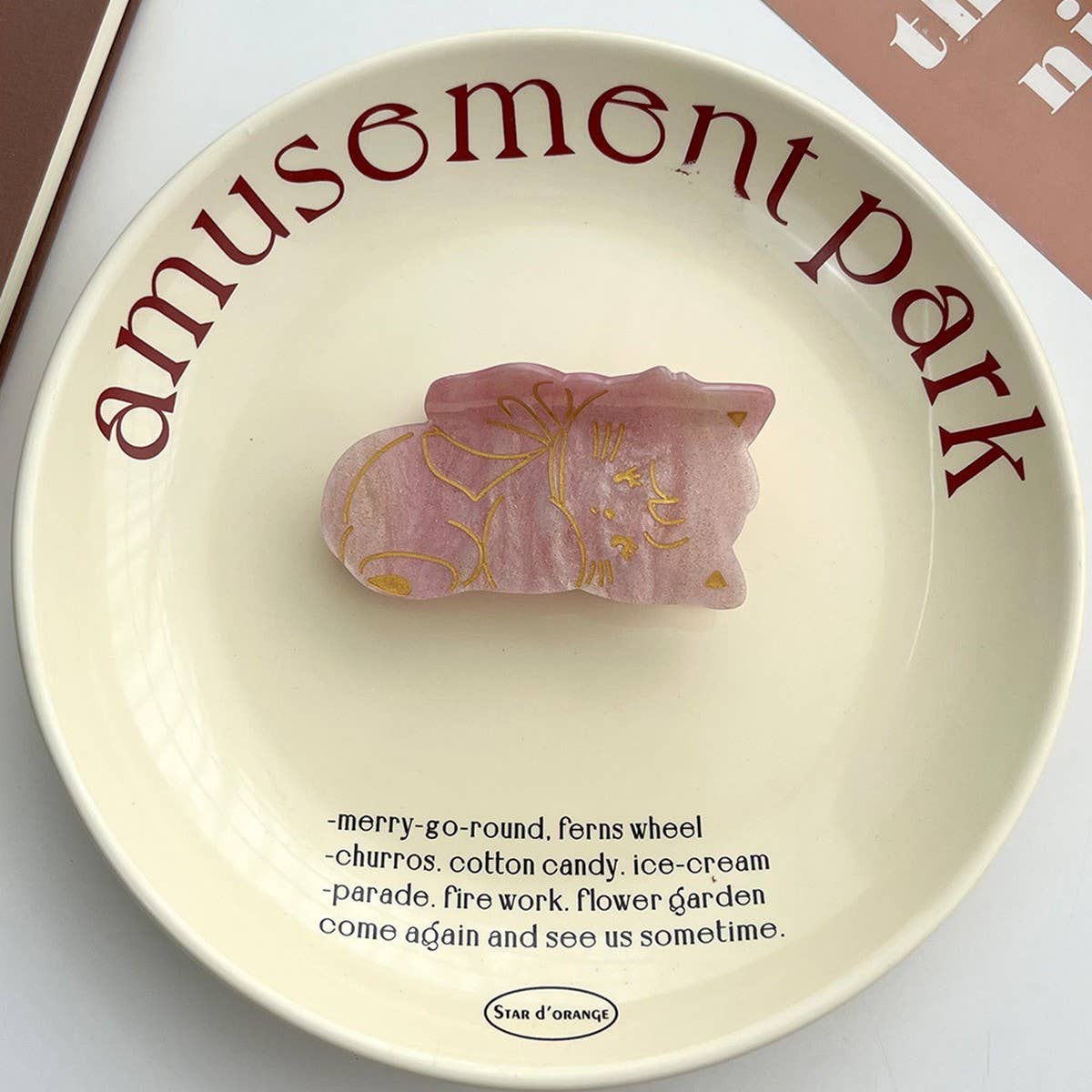 SIMPLE CAT ACRYLIC CLAW CLIP CUTE ANIMAL HAIRPIN_CWAHA5903