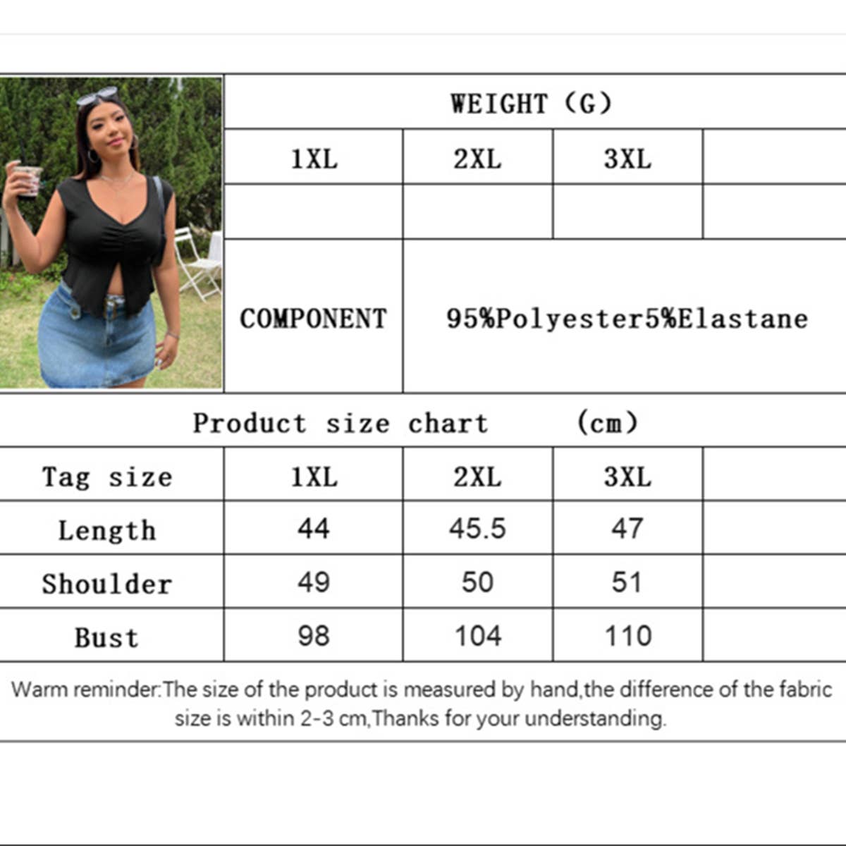 SEXY V NECK KNIT SLEEVELESS TOP FOR SUMMER_CWTHT0275