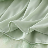 FLOCKED TULLE PATCHWORK A LINE FLARED SKIRT_CWBMS0405