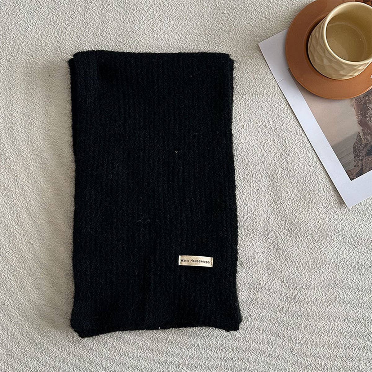 Winter Solid Wool Blend Scarf Soft And Versatile_Cwasc2286