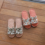 FLORAL COTTON FLOOR SLIPPERS WITH THICK SOLE_CWSHF0202