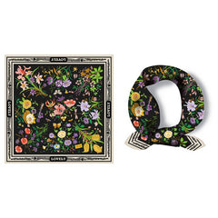 FLORAL SATIN SQUARE SCARF FOR SUMMER SUN WRAP_CWASC0645