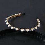 Women Simple Crystal Pearl Hairband_Cwaha0474