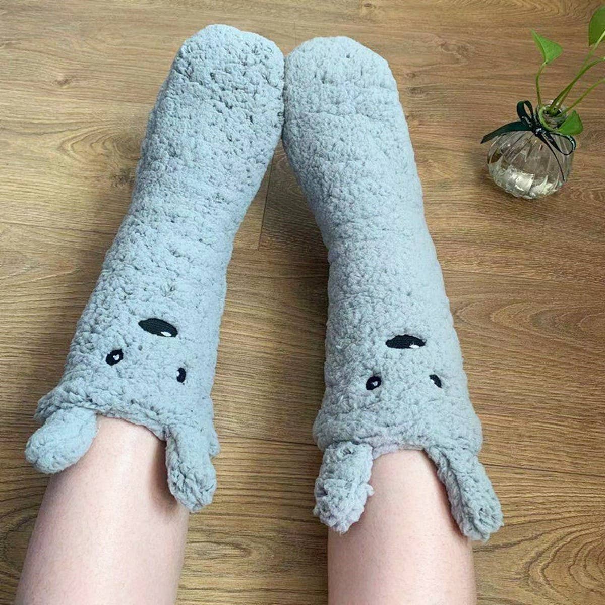 Winter Cotton Wool Foot Warmer Sock Slippers_Cwms1215