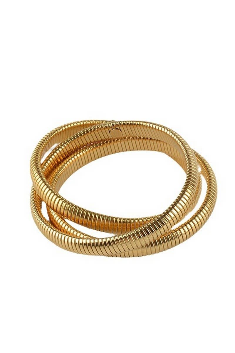 Cwaje1202_Interweaved Snake Chain Bracelet
