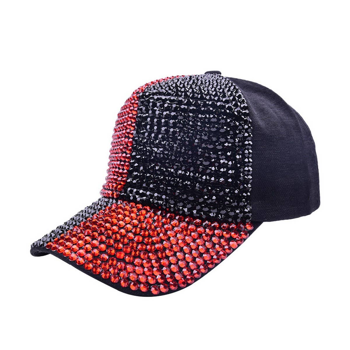 SUMMER BLING BASEBALL CAP STYLISH RHINESTONE HAT CWAH1236