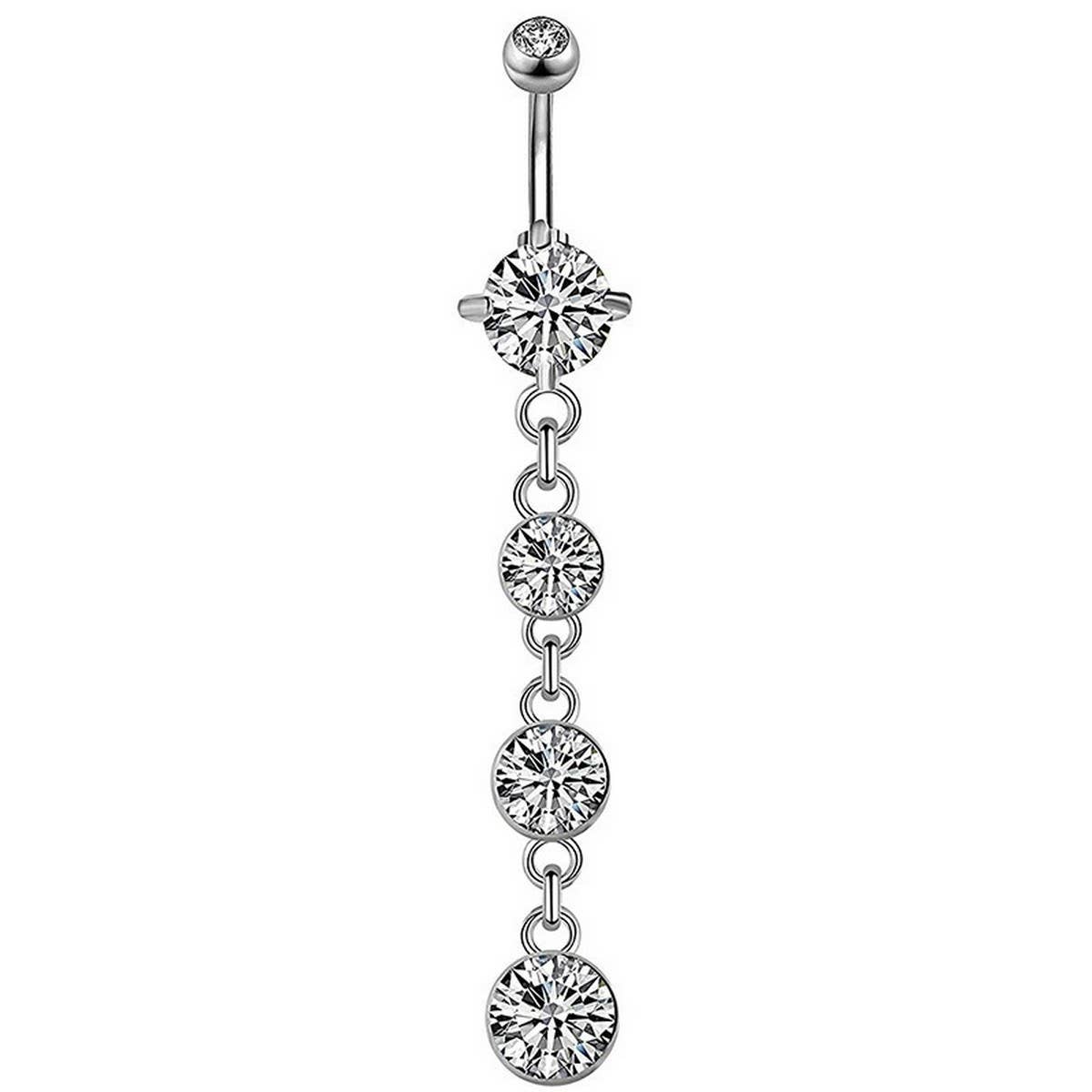 HEART BUTTERFLY CZ BELLY RING BODY JEWELRY_CWMM9180