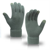 MEN WOMEN KNIT GLOVES WARM THICK TOUCH TIPS_CWAG0224