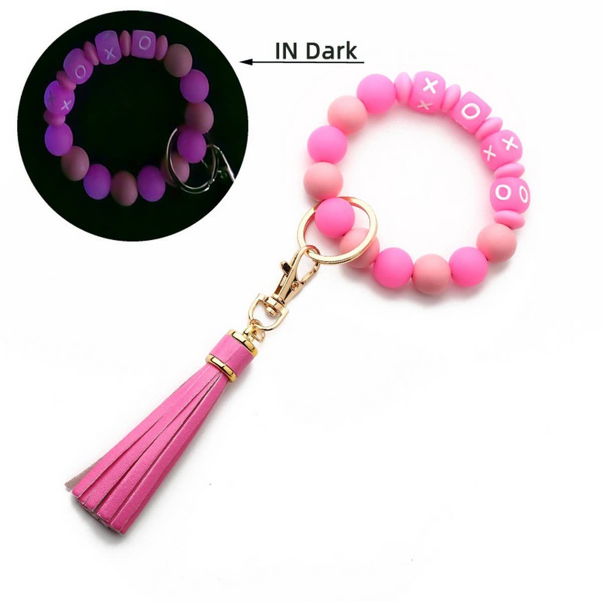 GLOW IN THE DARK WRISTBAND WITH TASSEL KEYCHAIN_CWMM6870