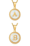 SIMPLE ROUND ALPHABET INITIALS PENDANT NECKLACE_CWAJE215