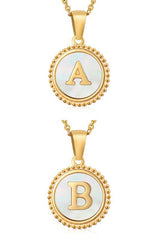 SIMPLE ROUND ALPHABET INITIALS PENDANT NECKLACE_CWAJE215